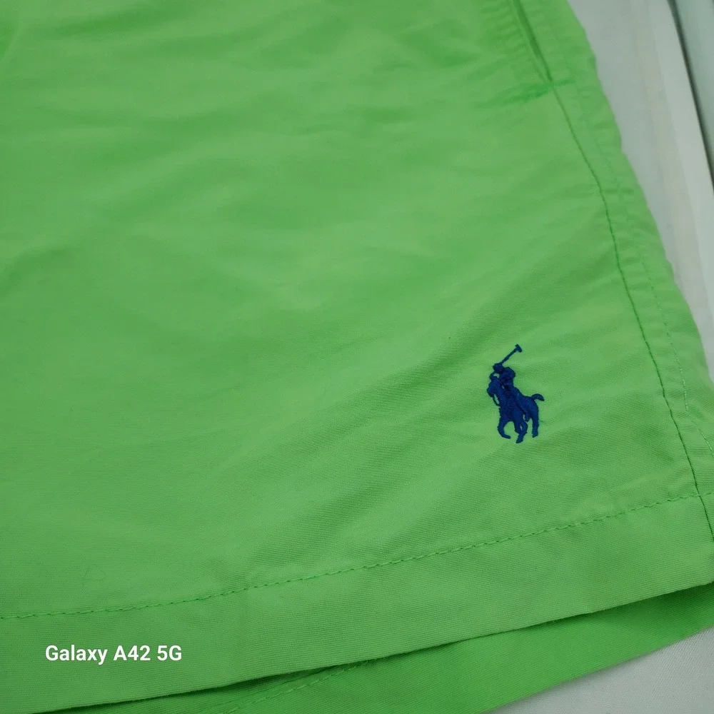 Polo Ralph Lauren Mens Lime Green Swim Trunks Mesh Lined‎ Board Shorts Size M